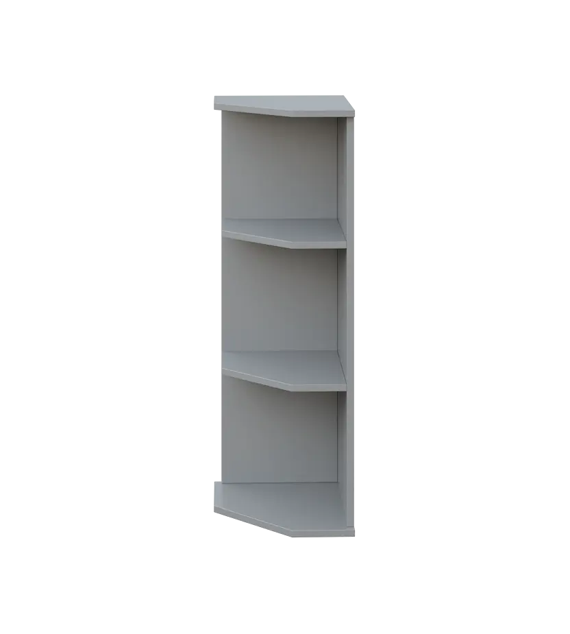 LZ 3 - 3 kancelářská skříň, rohová, levá, 1107x360x400, šedá